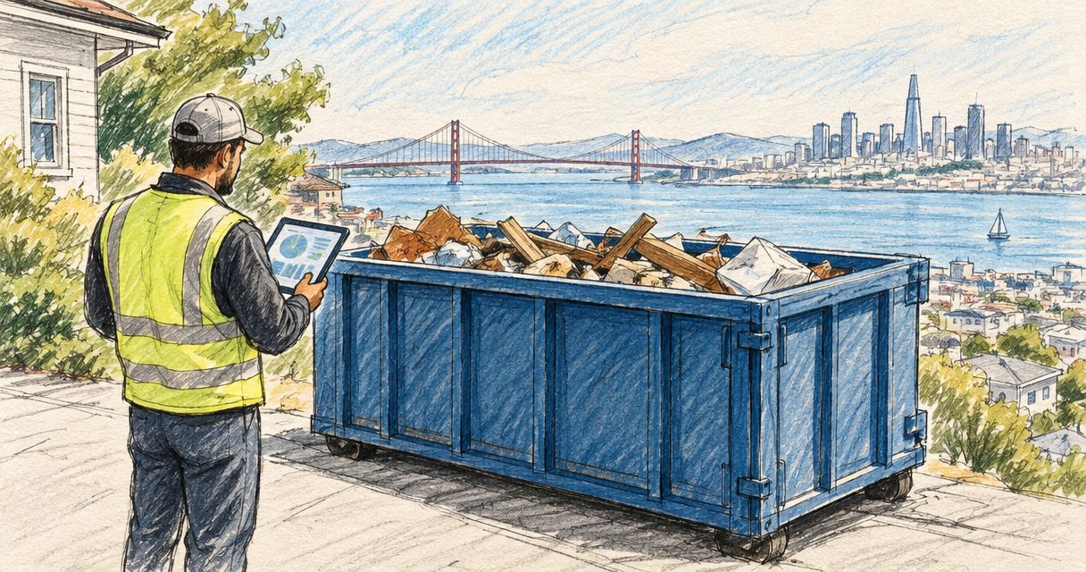 40 yard dumpster rental cost by Bay Area city 2026