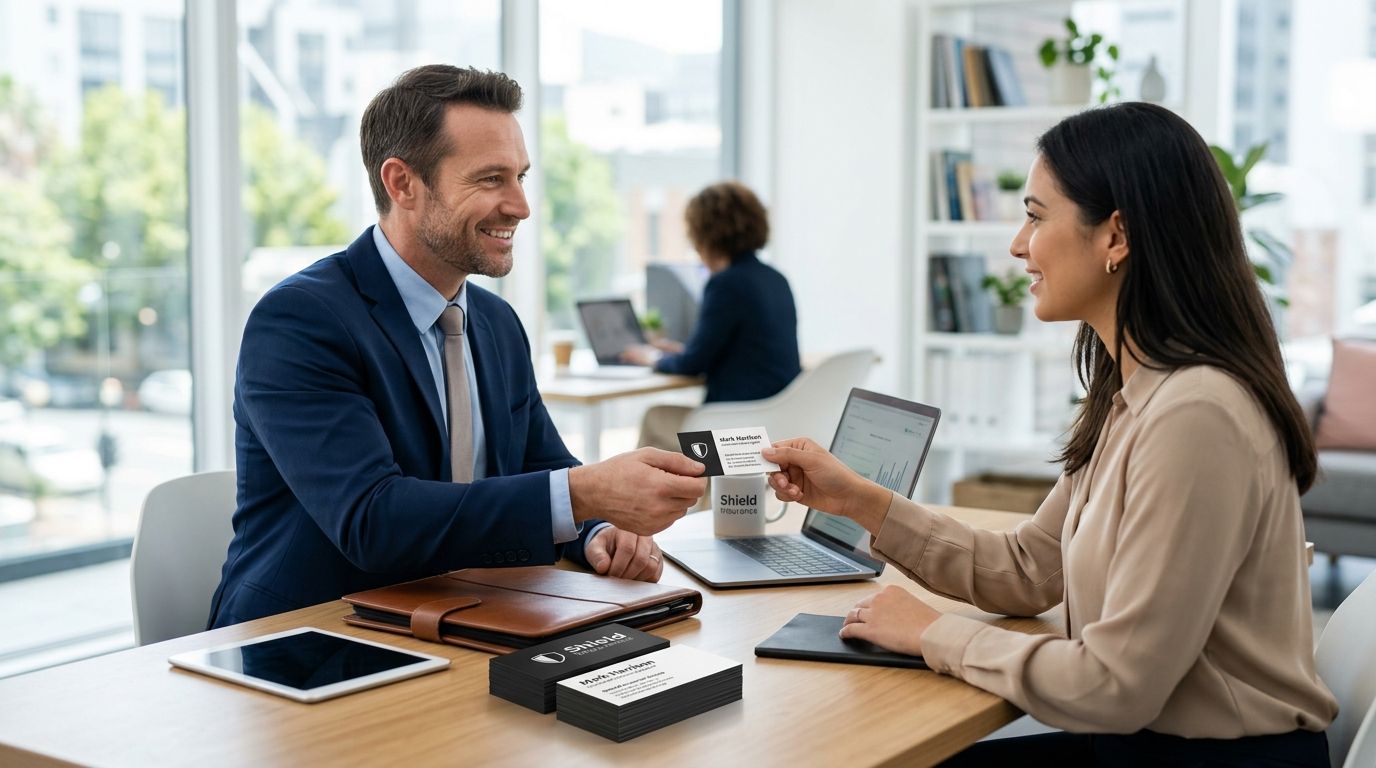 Business cards for insurance agents