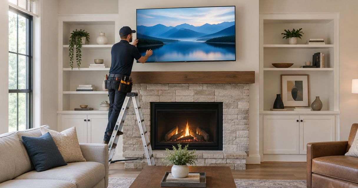 Best TV mounting services for over-the-fireplace installs