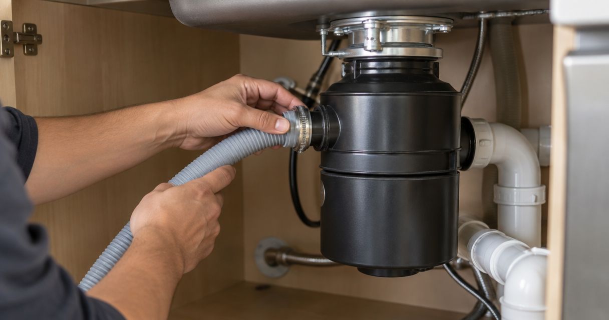 How to connect a dishwasher drain line to a garbage disposal