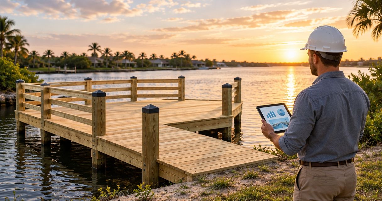 What should you confirm before hiring a dock builder in Orlando?