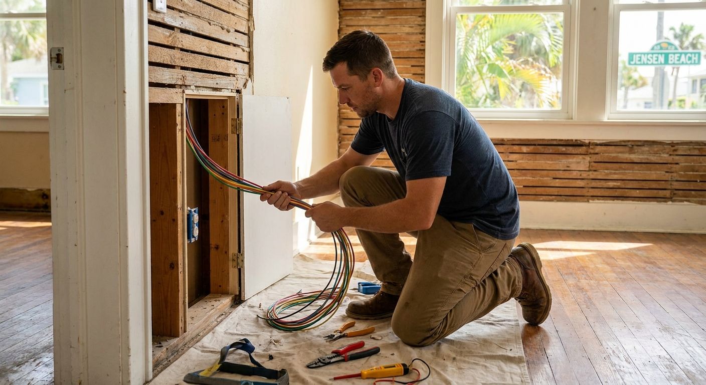 Electrical rewiring for older Jensen Beach homes