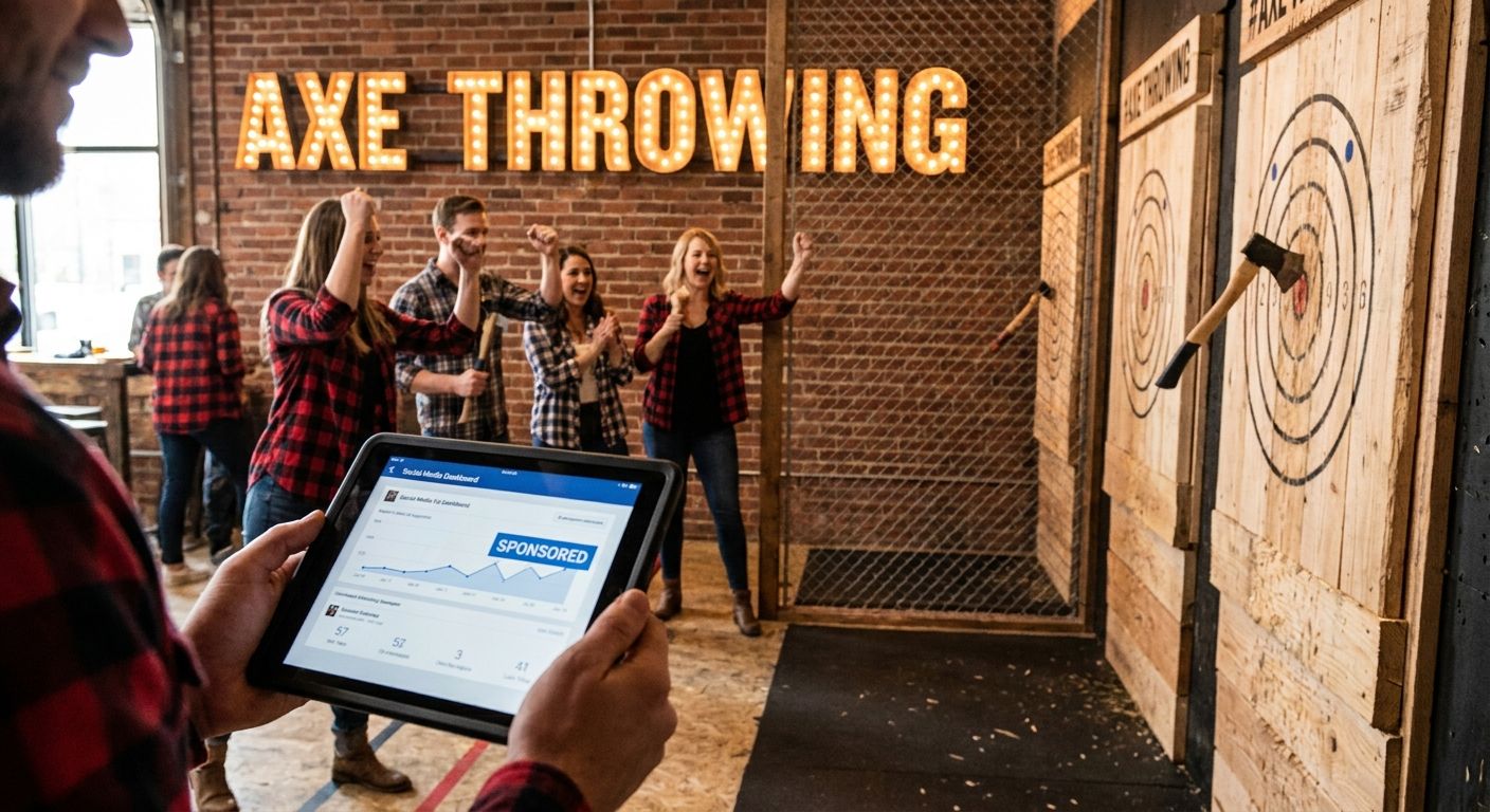 Paid media for axe throwing venues