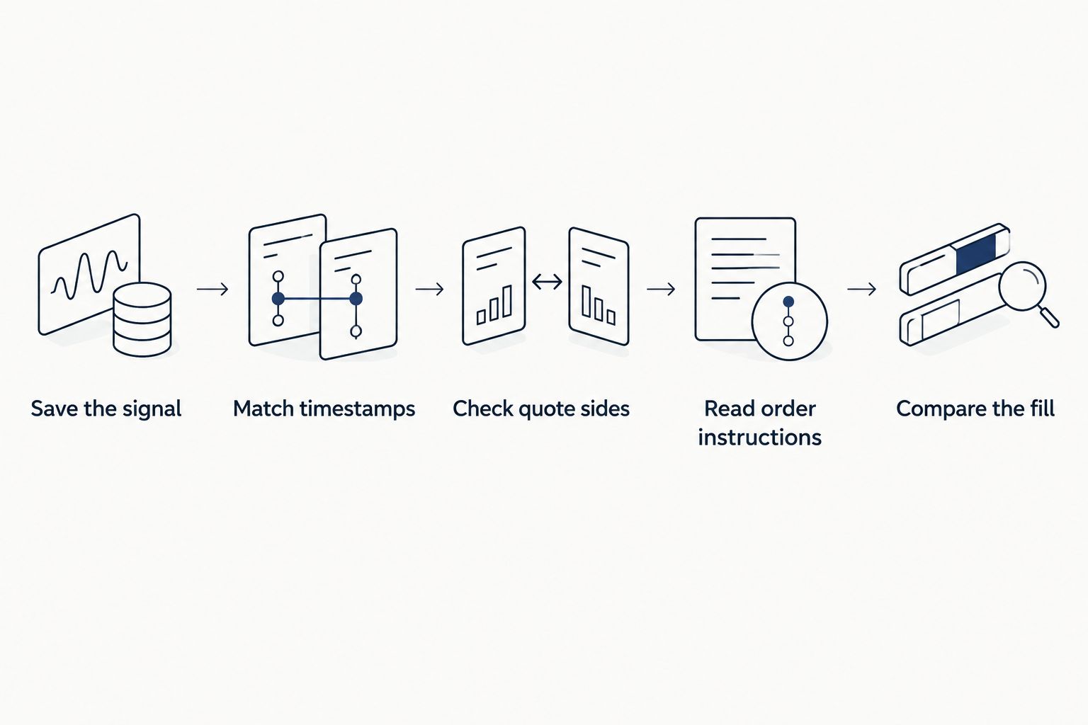 Five checks for comparing a forex signal with a broker's executed order