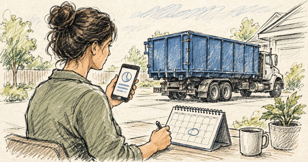 How much notice do I need to book a dumpster rental?
