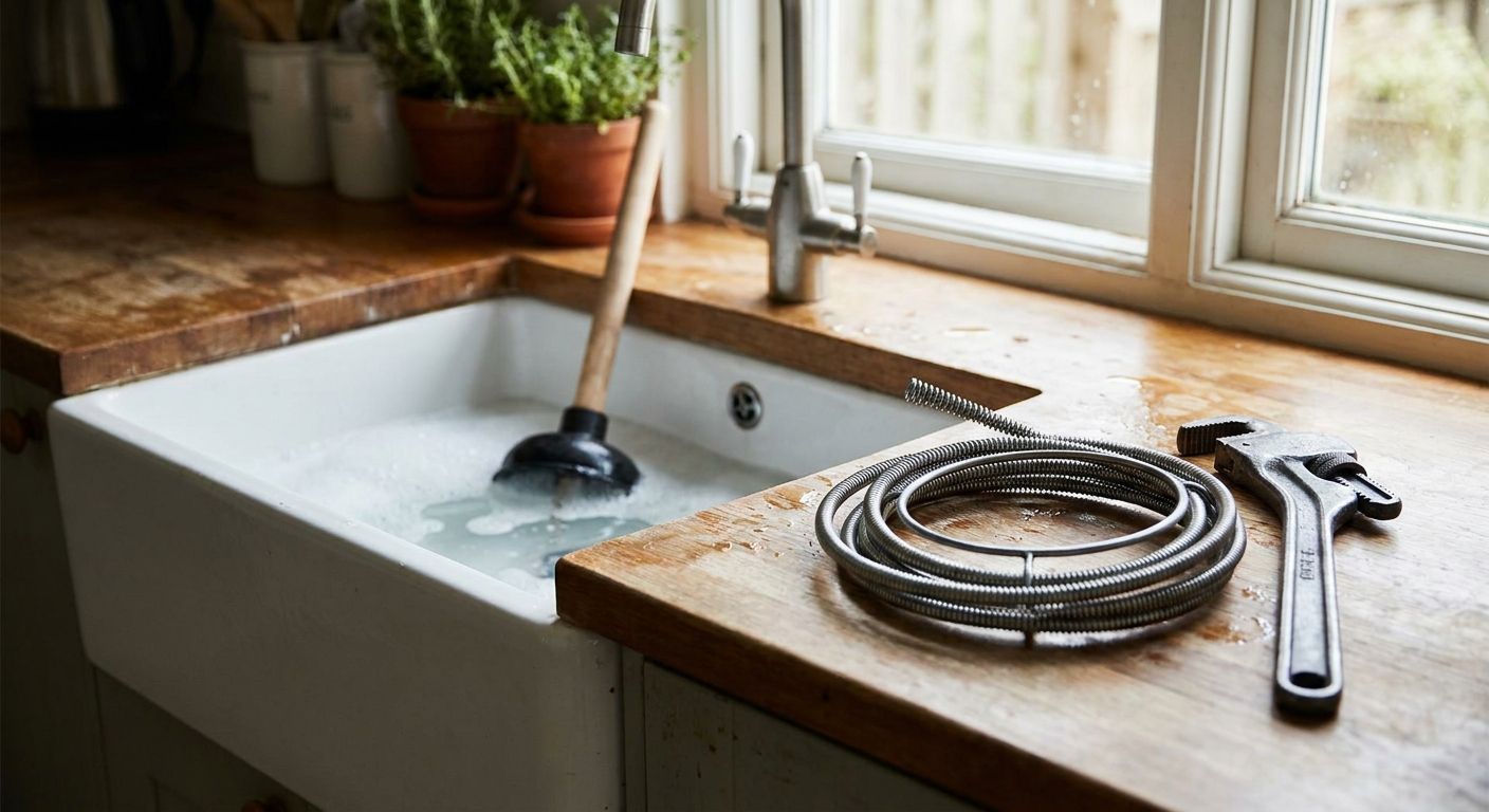 How to unclog a kitchen sink drain