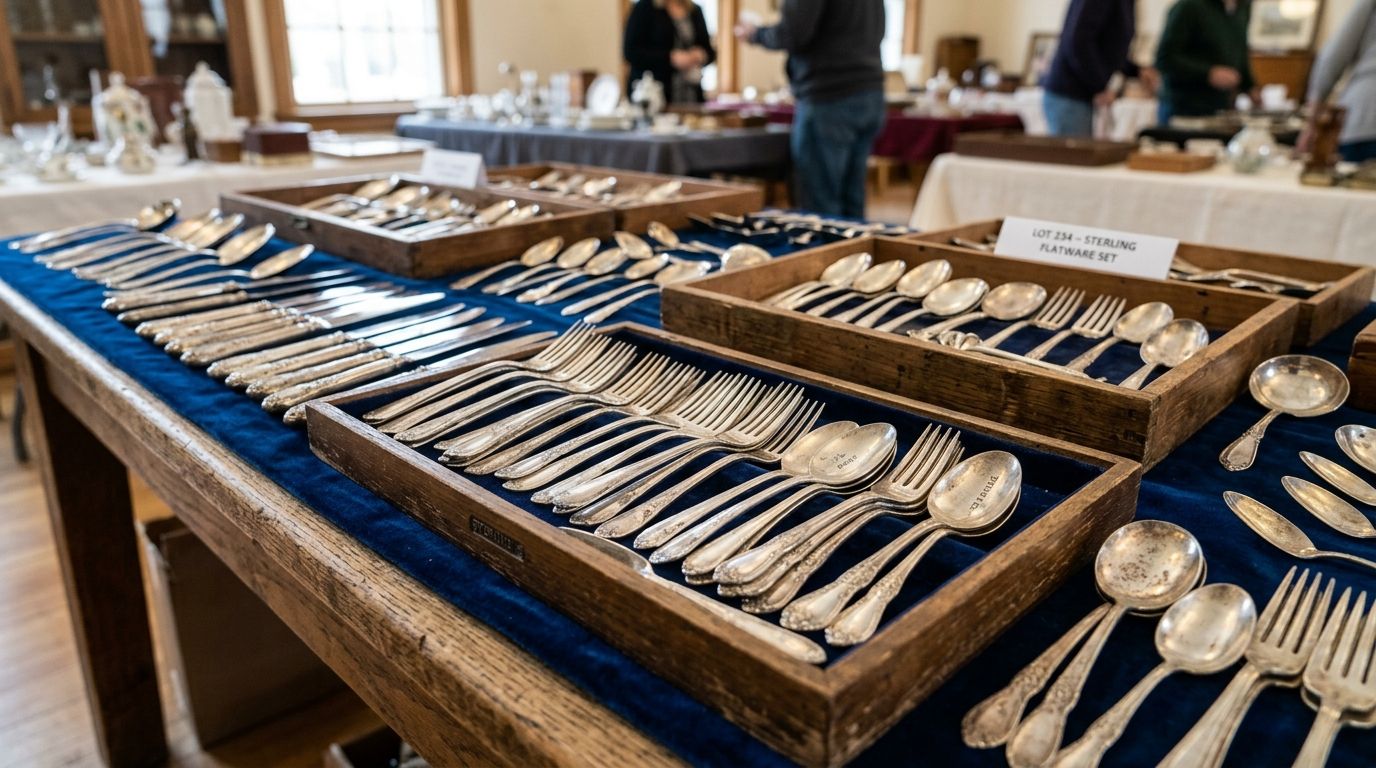 Silver flatware for estate liquidation buyers