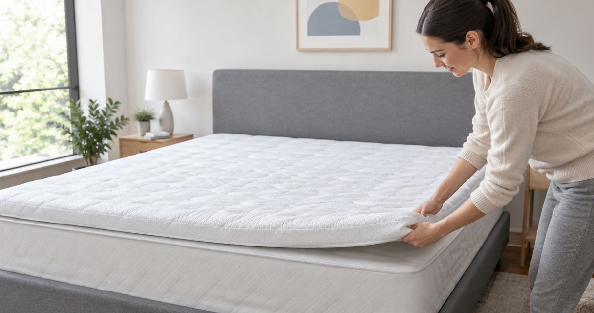 Topper de colchón sobre tu base de cama: guía de instalación