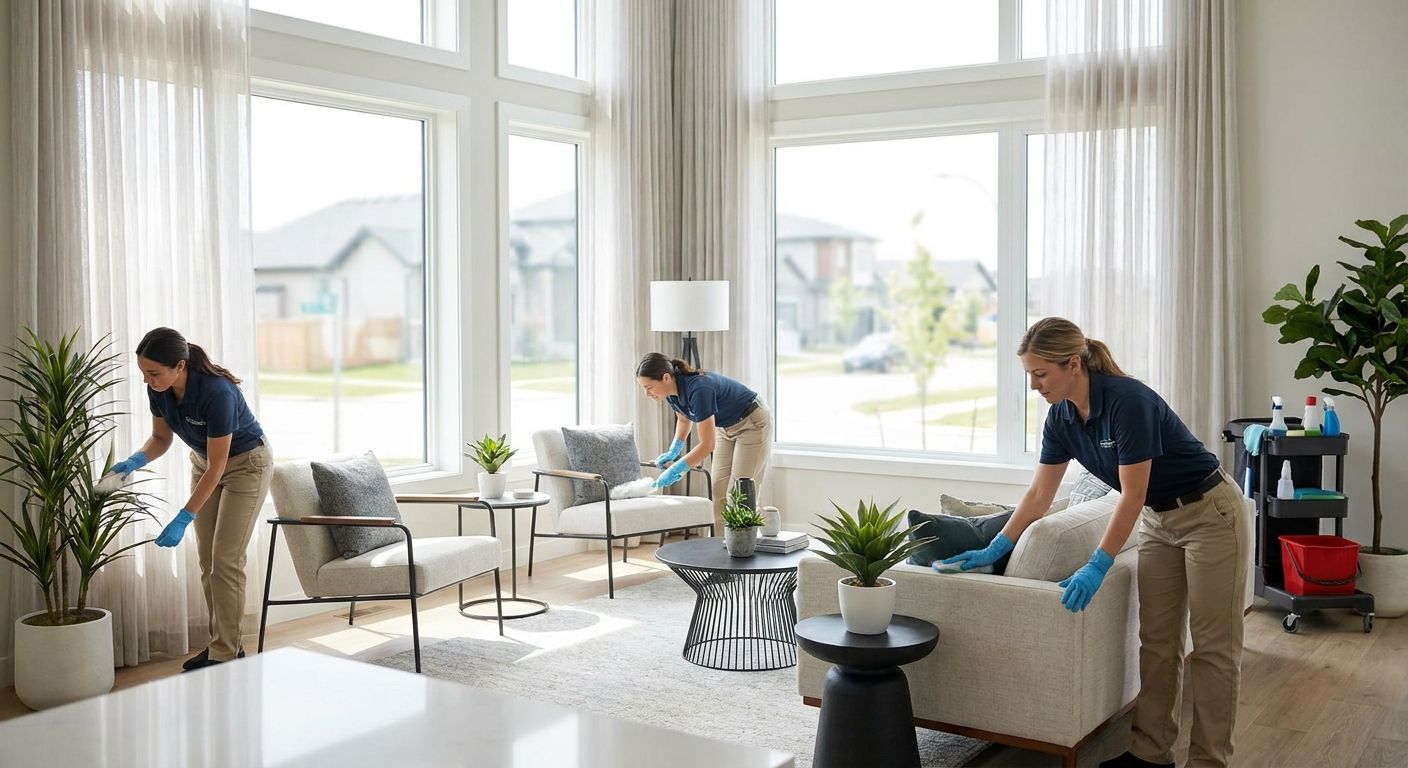 House cleaning for new construction show homes