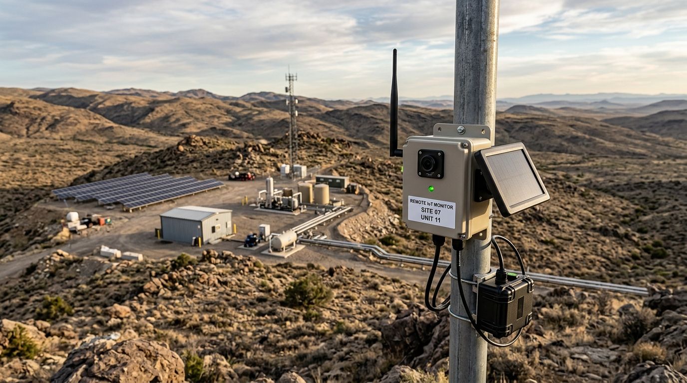 IoT monitoring for unmanned remote industrial sites