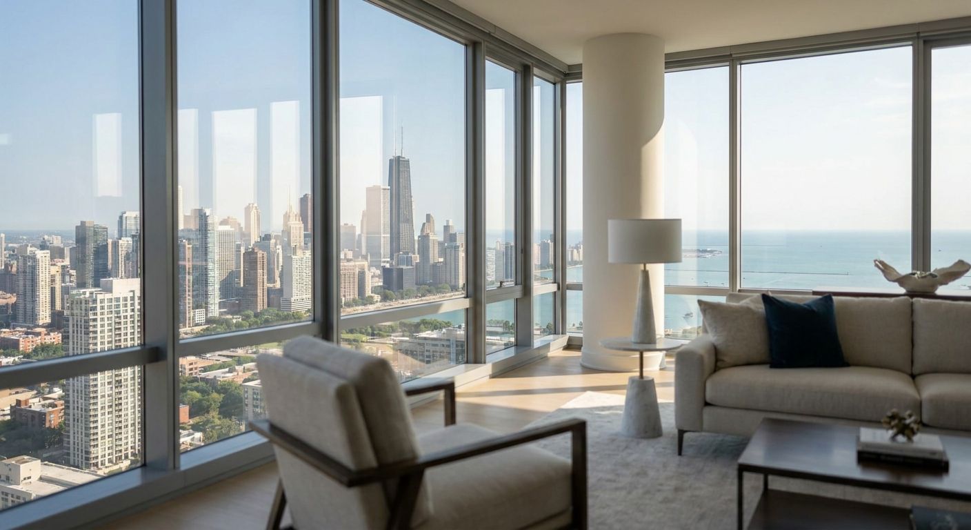 Corner unit apartments with panoramic views in Chicago
