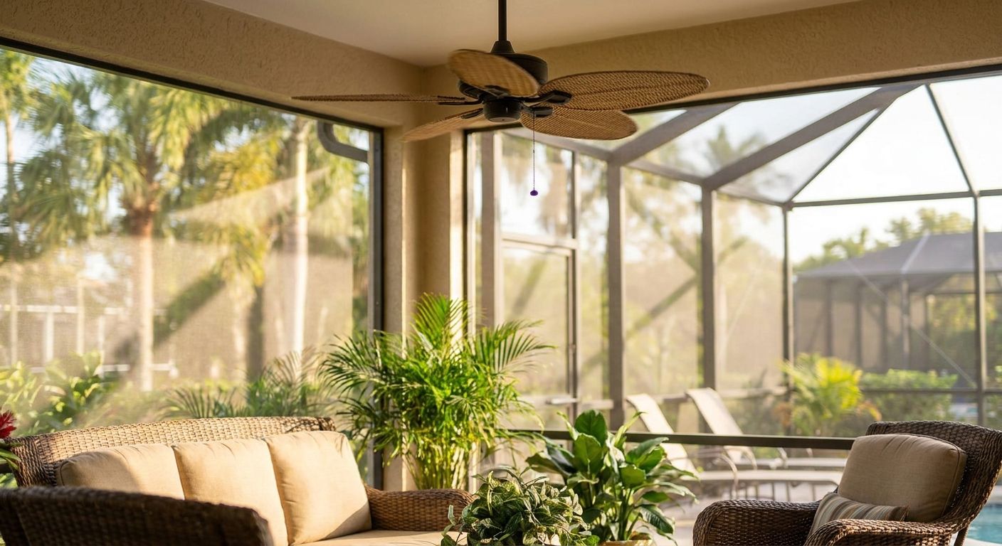 Ceiling fan installation for Florida porches and lanais