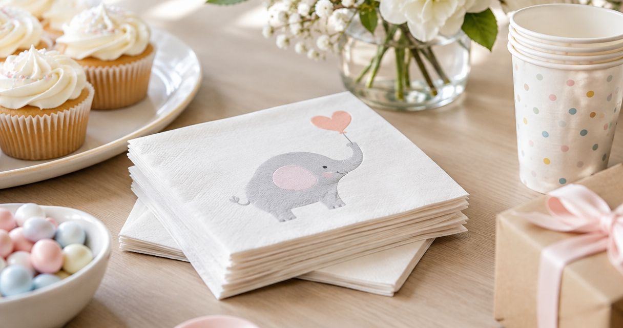 Custom napkins for baby showers