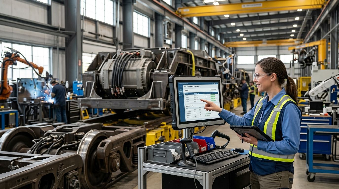 Order entry automation for rail equipment manufacturers