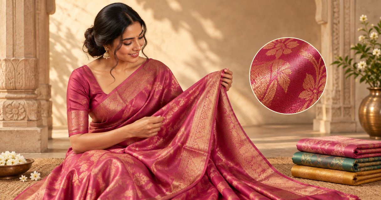 How to check silk saree fabric details before buying