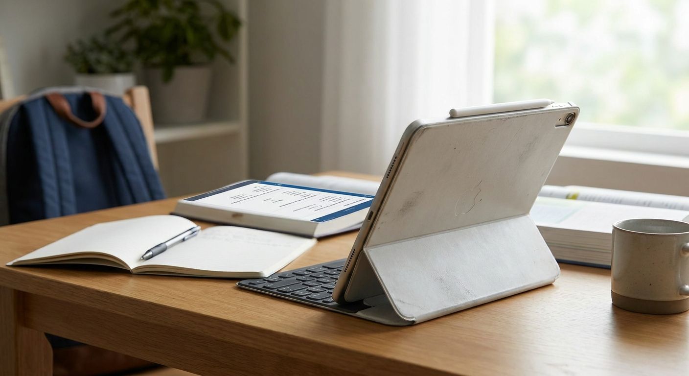 Used iPad for online exams and school work