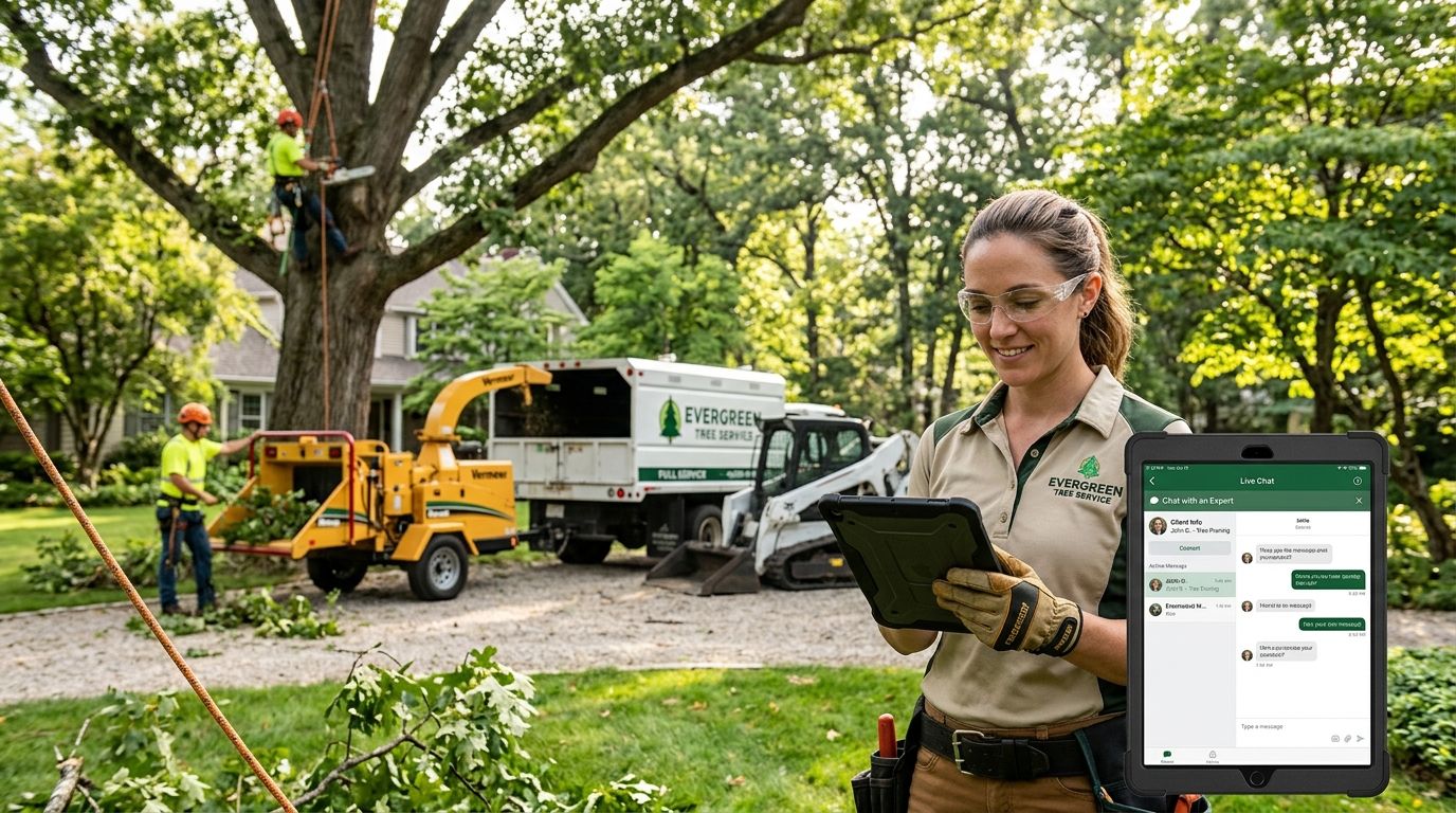 Best live chat software for tree service company websites