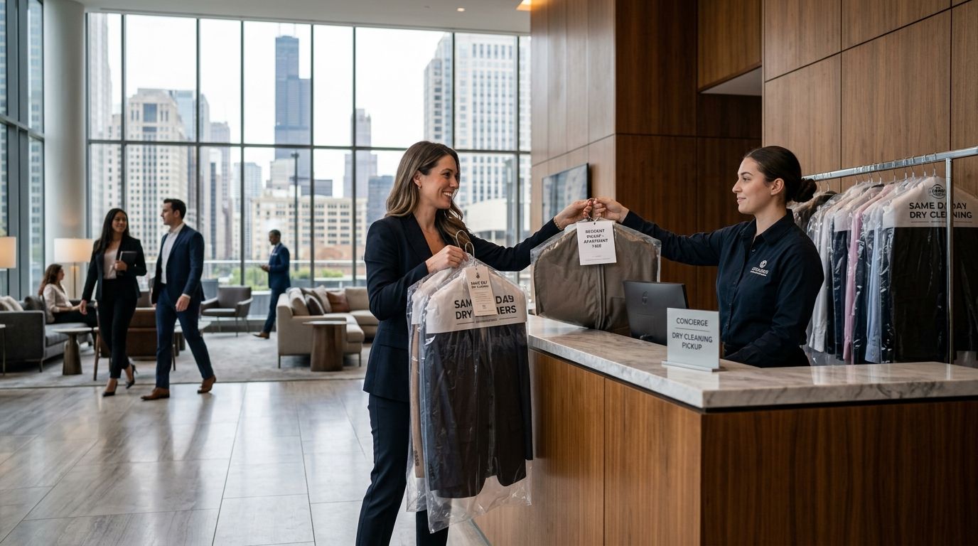 Apartments for renters with same day dry cleaning service