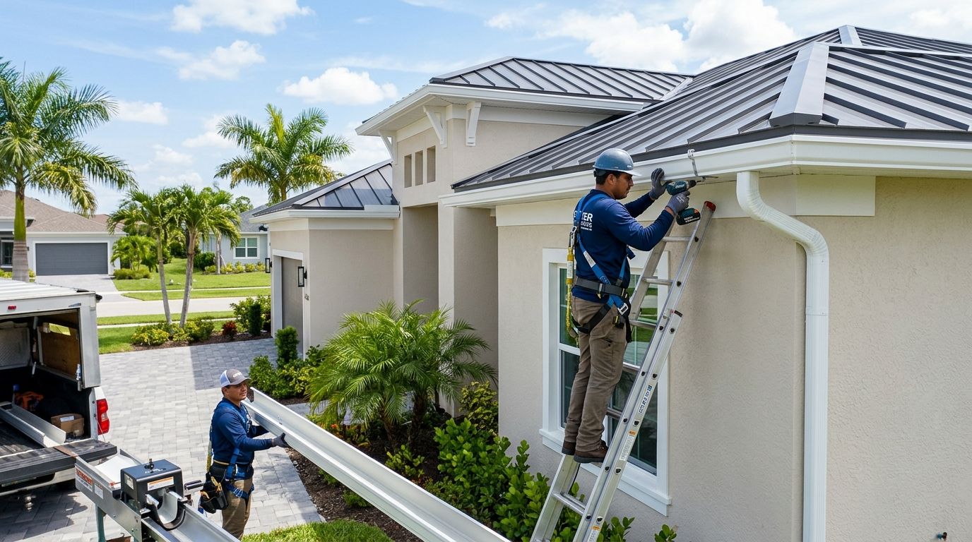 Gutter installation for new construction homes in SW Florida