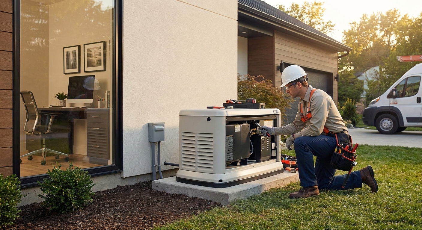 Backup generator installation for home-based businesses