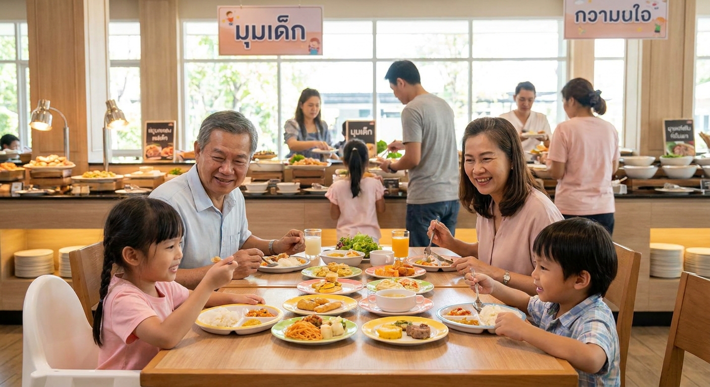 บุฟเฟ่ต์มีอาหารเด็ก ใกล้ฉัน ครอบครัว