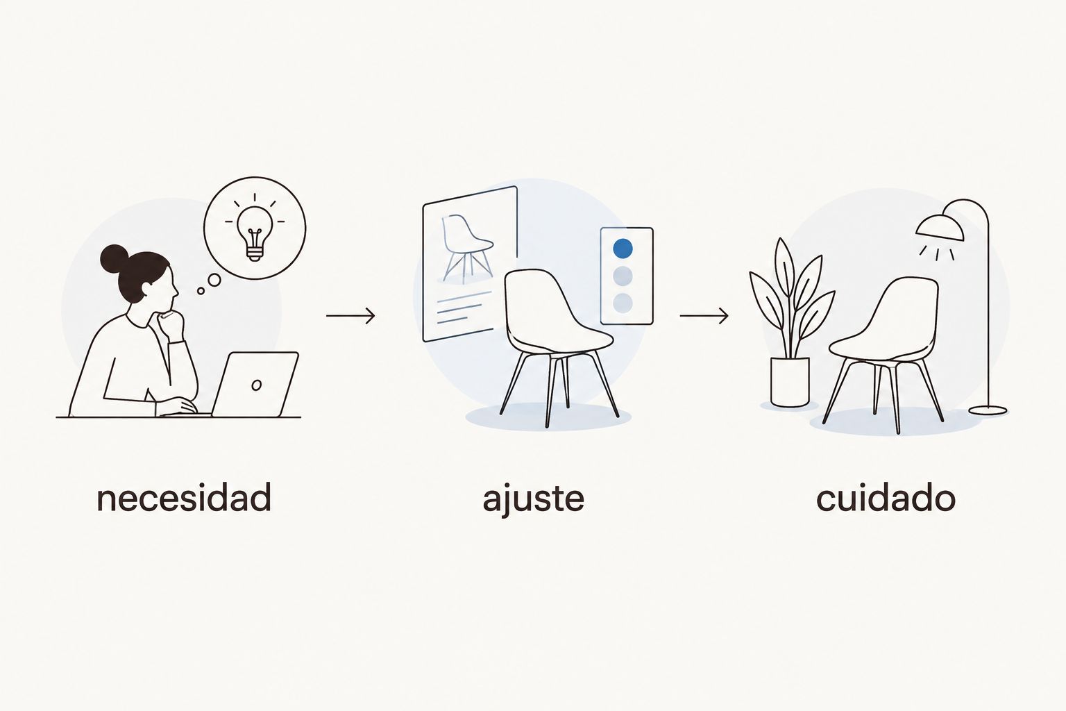 secuencia de elección de pantuflas: necesidad, ajuste y cuidado