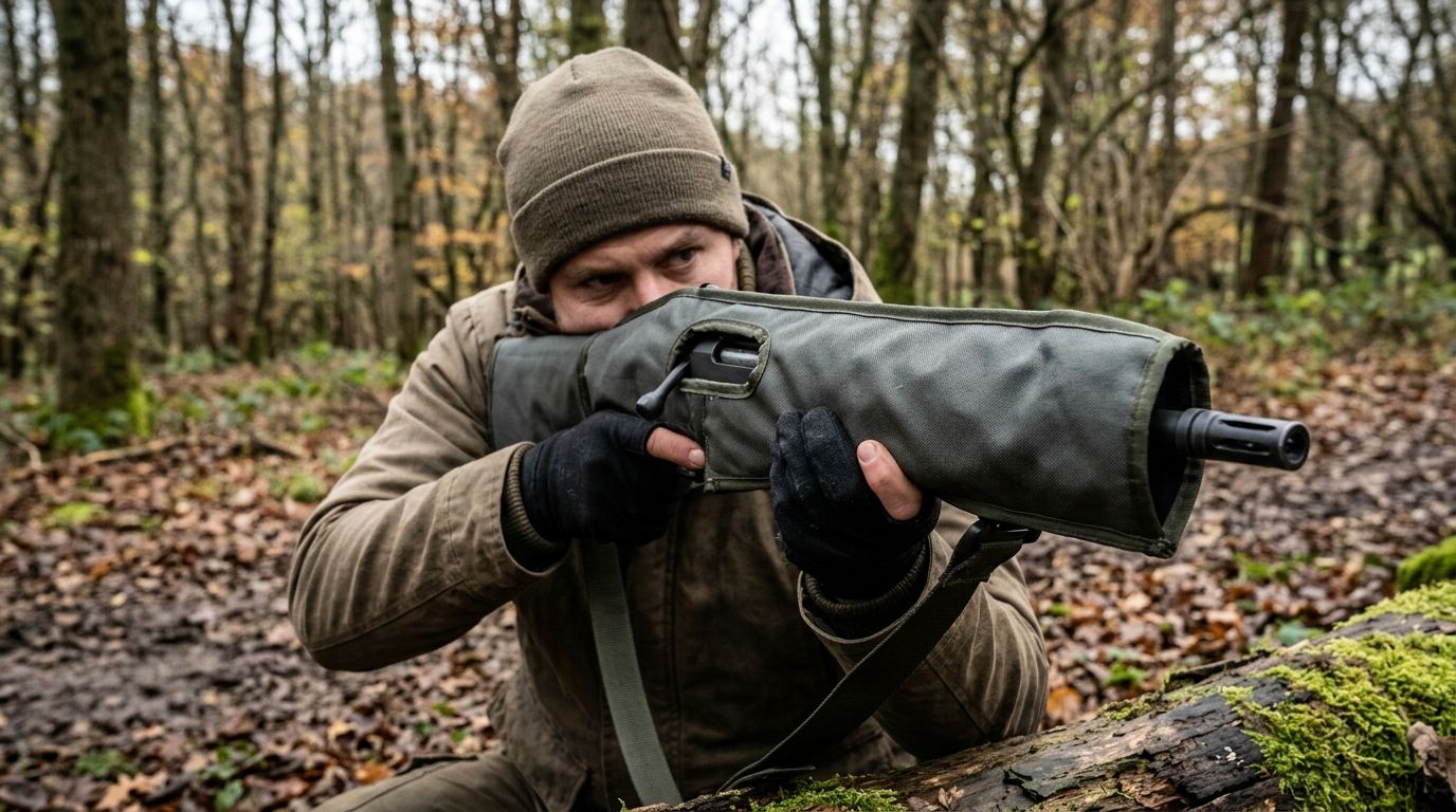 Can you shoot through a rifle cover in an emergency?