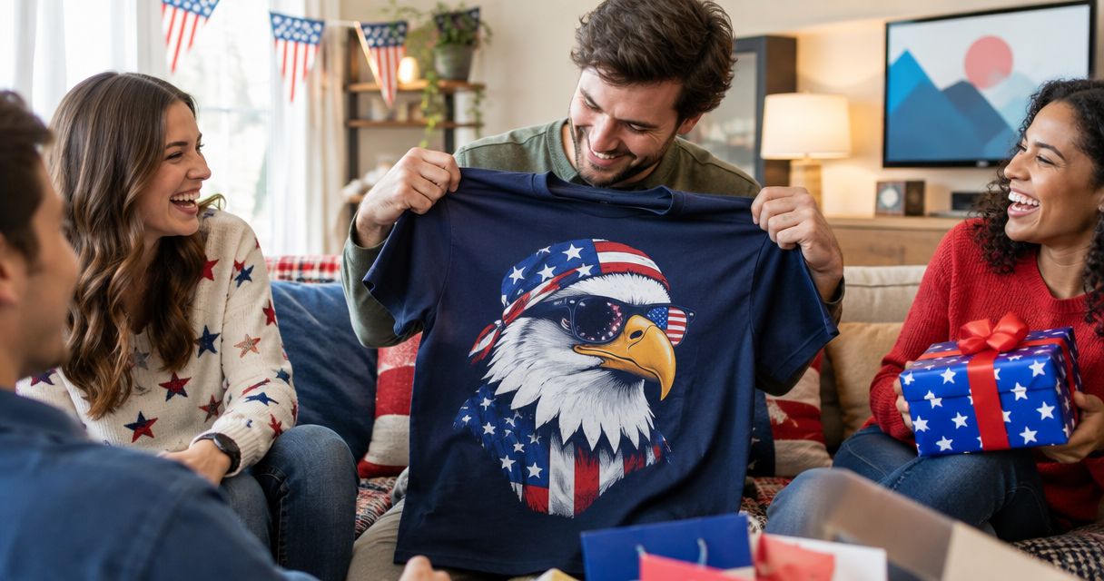 Best funny patriotic t-shirts for a white elephant gift exchange
