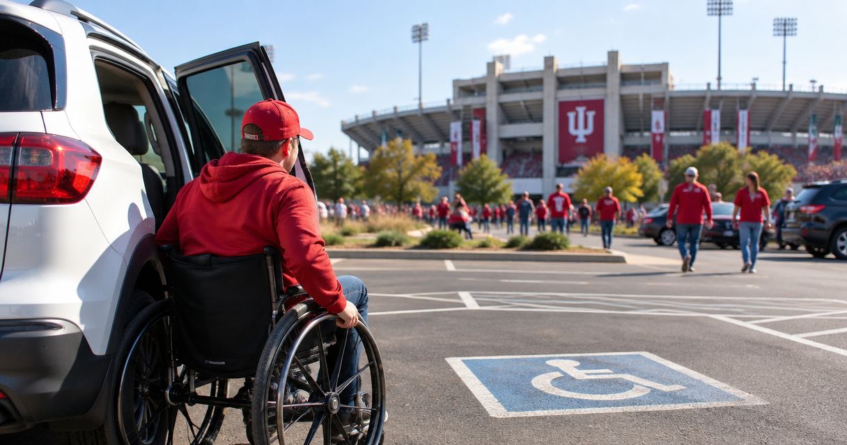How much does ADA parking cost for IU football games?