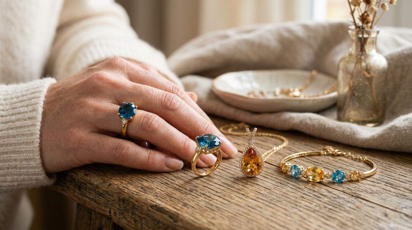 Topaz jewelry for November birthstone buyers