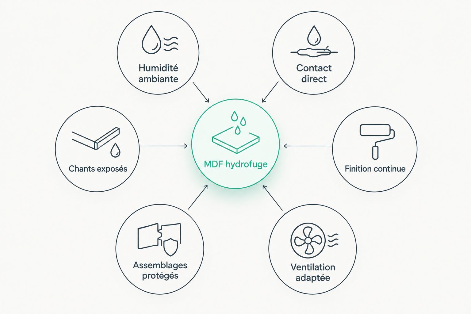 Les facteurs qui influencent la résistance d’un panneau MDF hydrofuge installé.