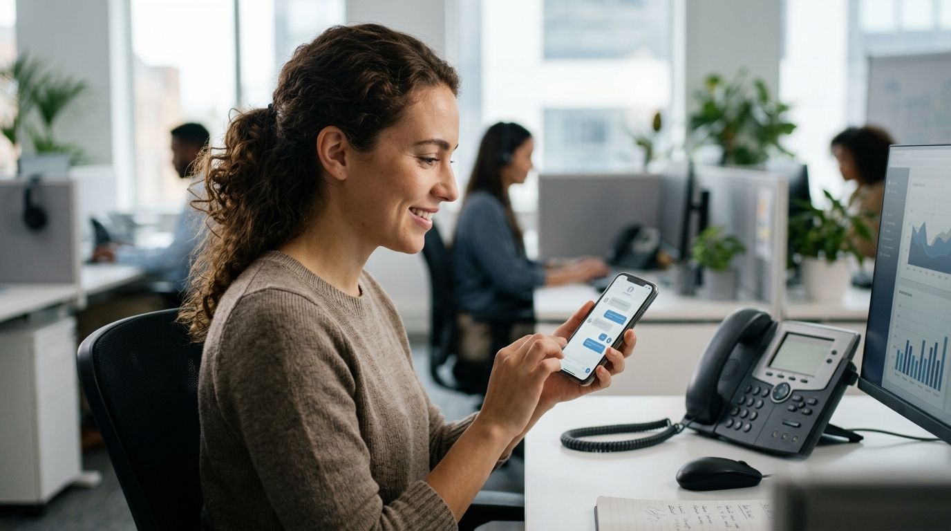 Can you text customers from your existing business landline number?