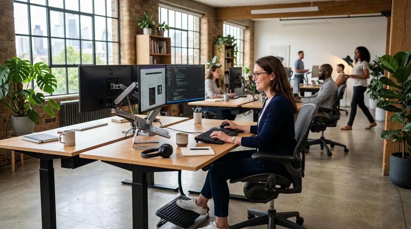 Best coworking spaces with ergonomic desks and equipment