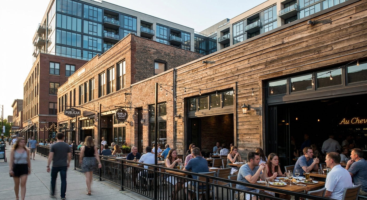 Apartments near Fulton Market restaurant row for foodies