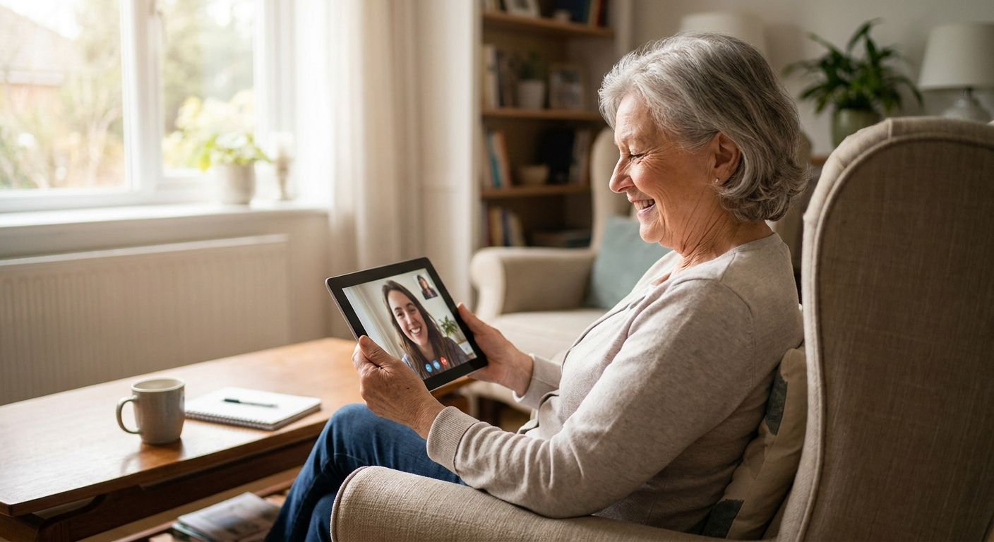 Check-in service for elderly parents living alone