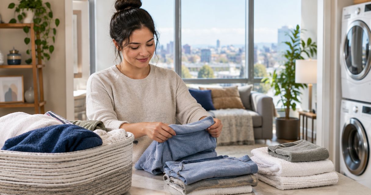 Wash and fold laundry service for Cocoa apartment households