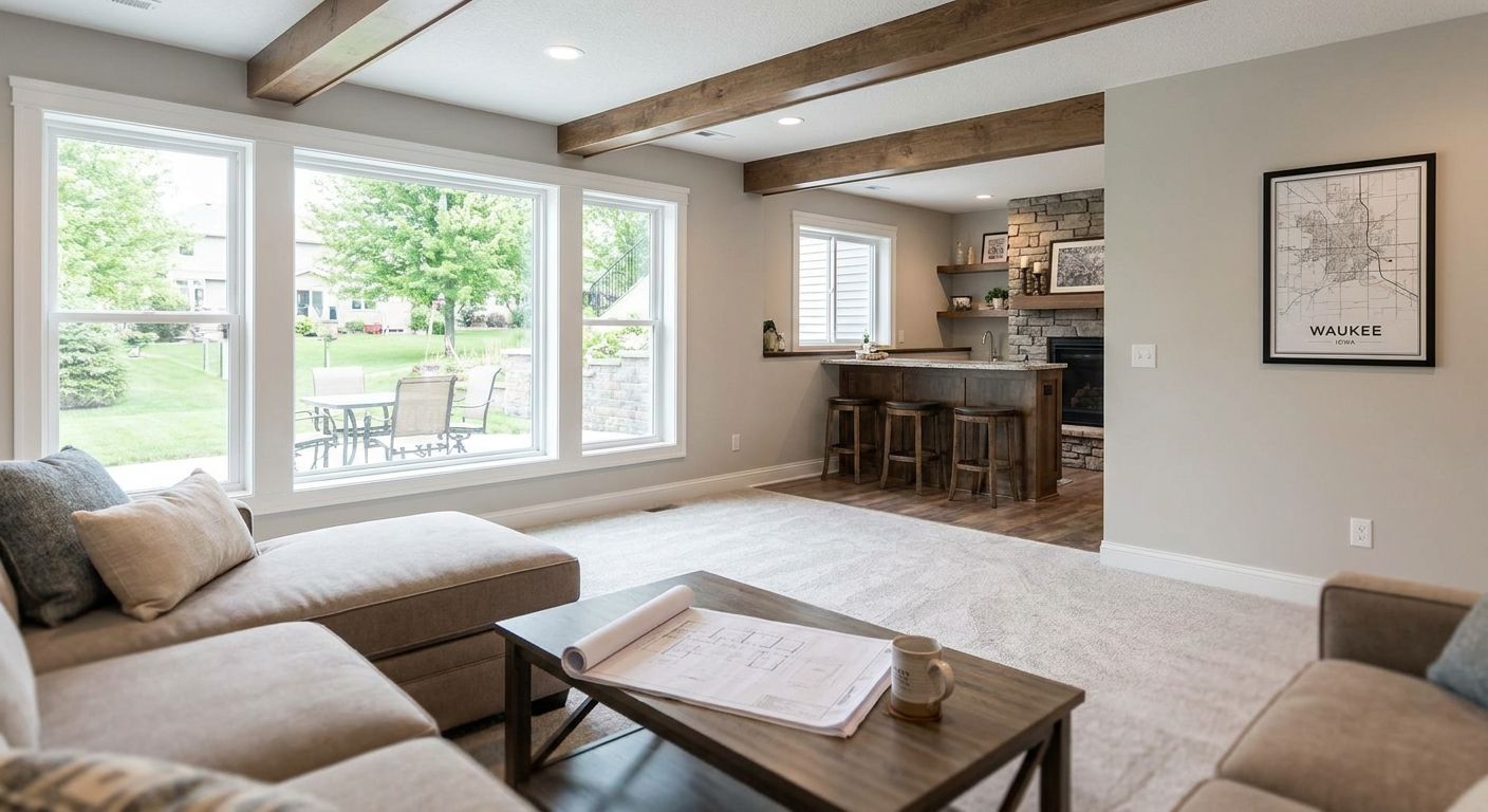 Basement remodeling in Waukee, Iowa