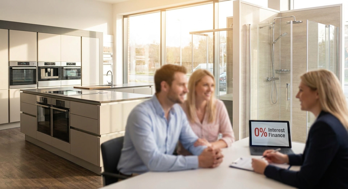 Interest-free finance for kitchen and bathroom showrooms