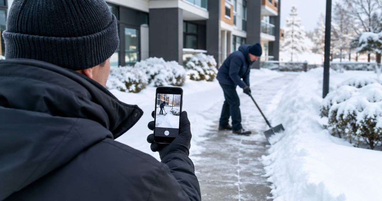 Can property managers request photo proof of snow removal visits?