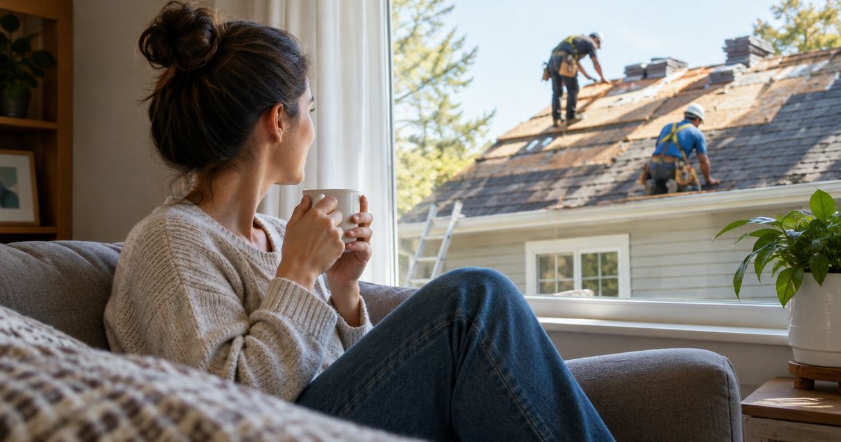 Can I stay in my house during a roof replacement?