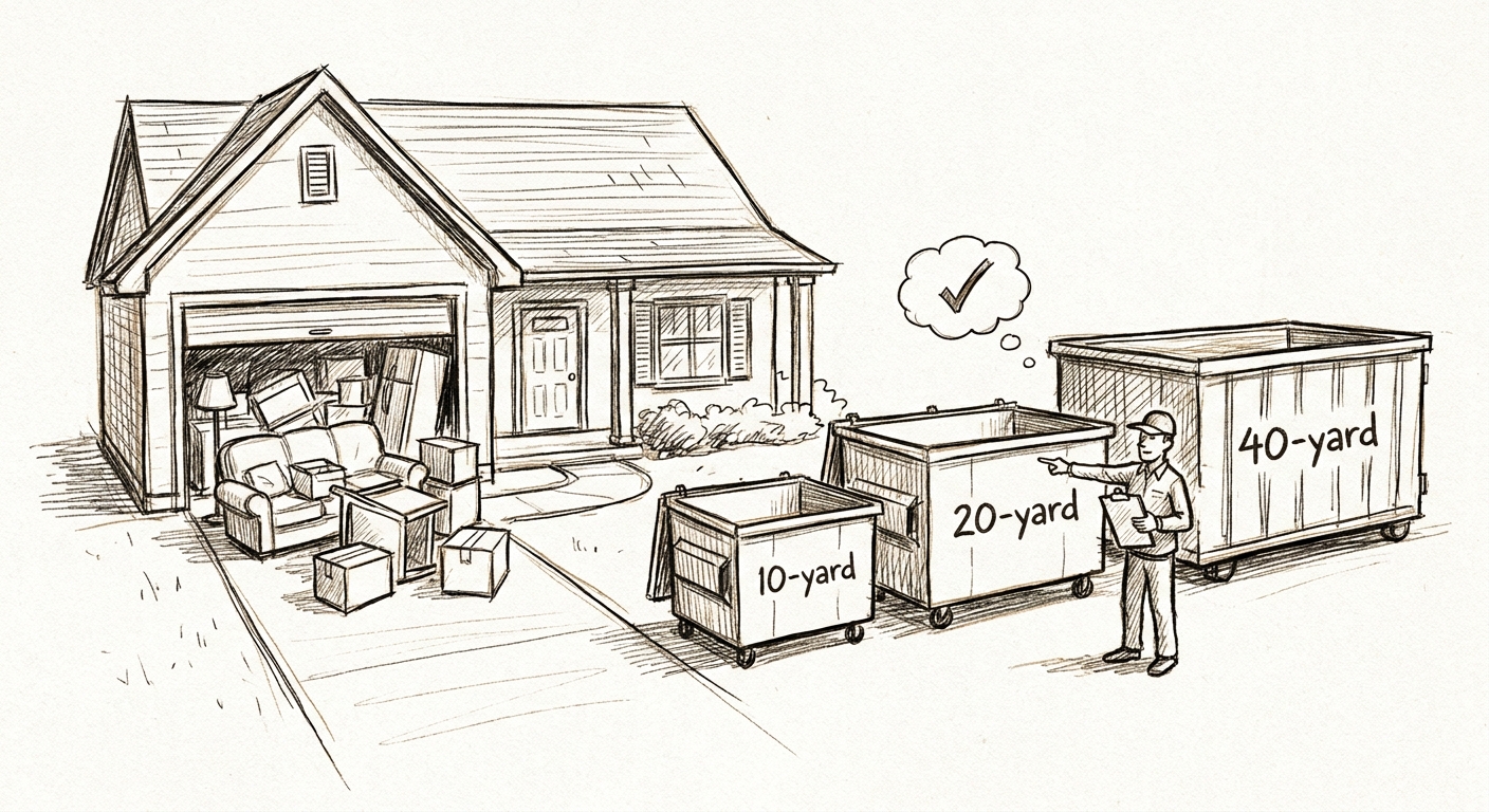 Best dumpster size for a whole home cleanout