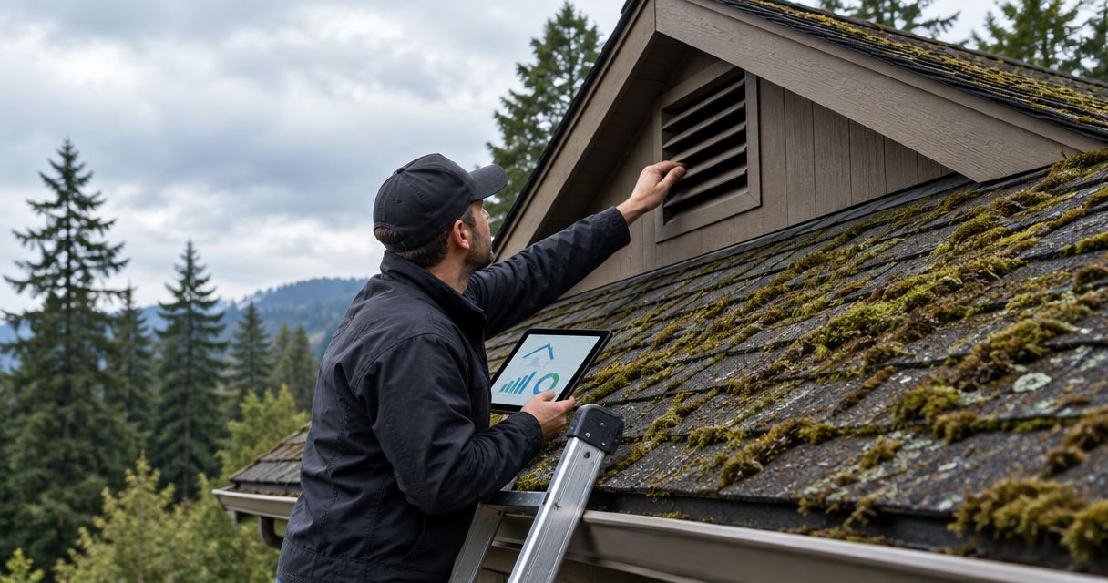How to check attic ventilation before scheduling roof moss removal
