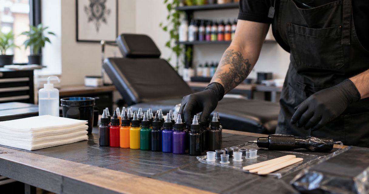 How much tattoo ink should a new studio stock at opening?