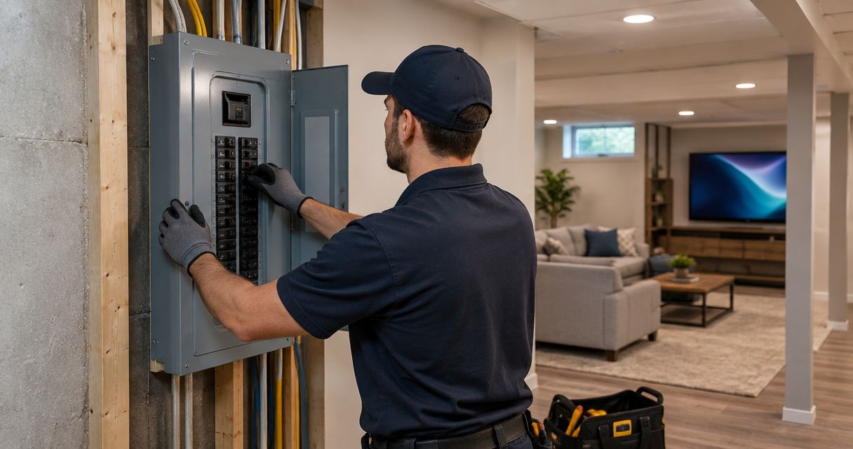 Electrical panel upgrade for finished basement conversions