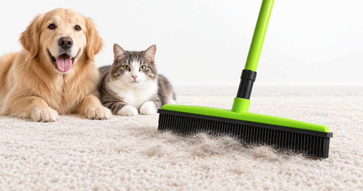 Can a pet hair removal broom lift fur from carpet?
