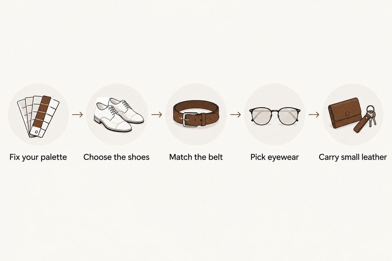 Five steps for building an architect's accessory kit, from palette to small leather goods