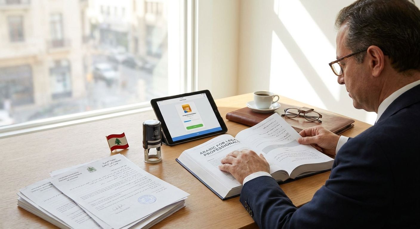 Arabic lessons for notaries handling Lebanese documents