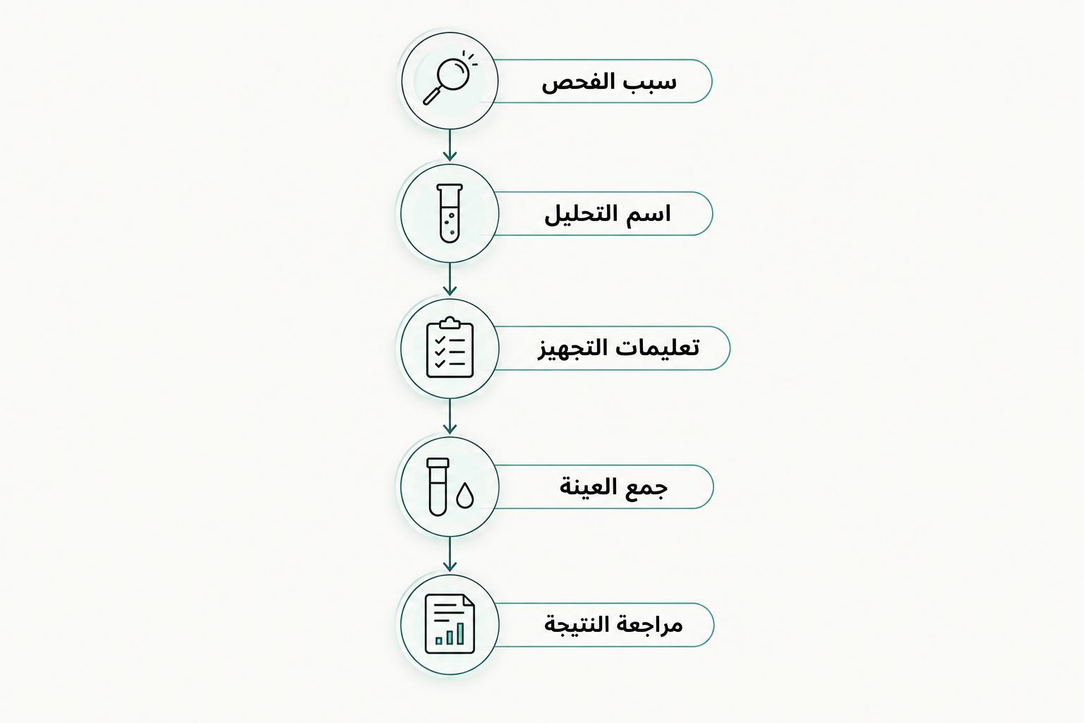 خطوات ترتيب الفحص من تحديد السبب إلى مراجعة النتيجة