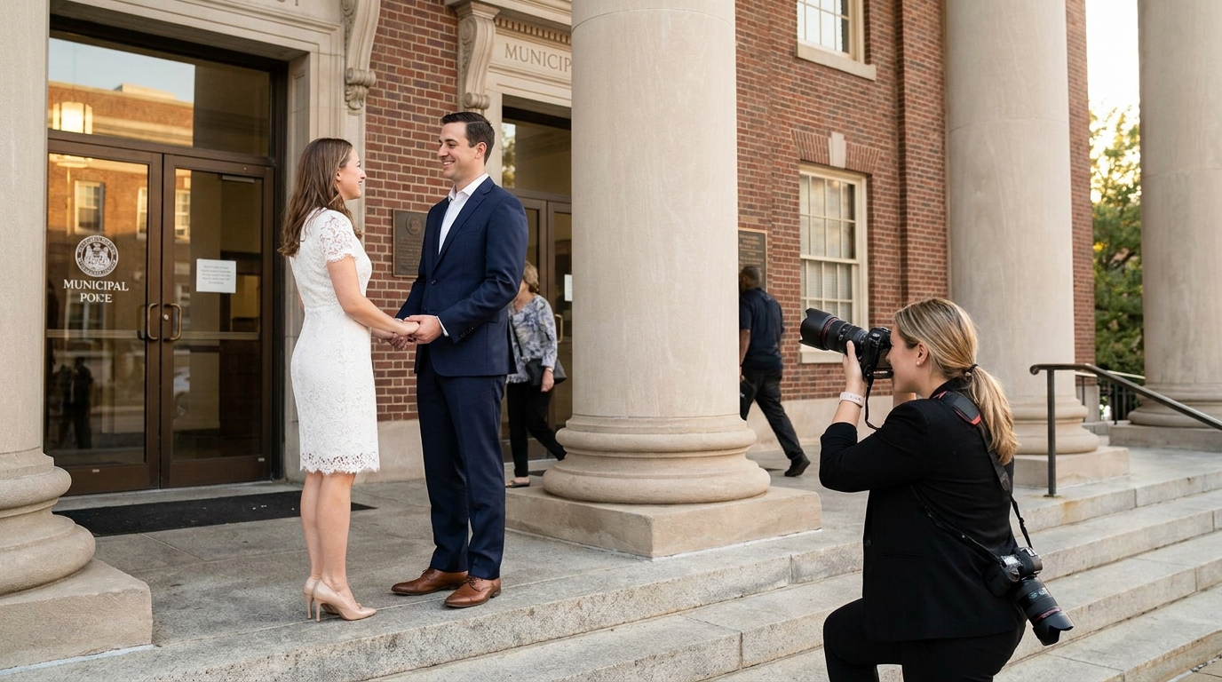 Elopement photography for courthouse ceremonies