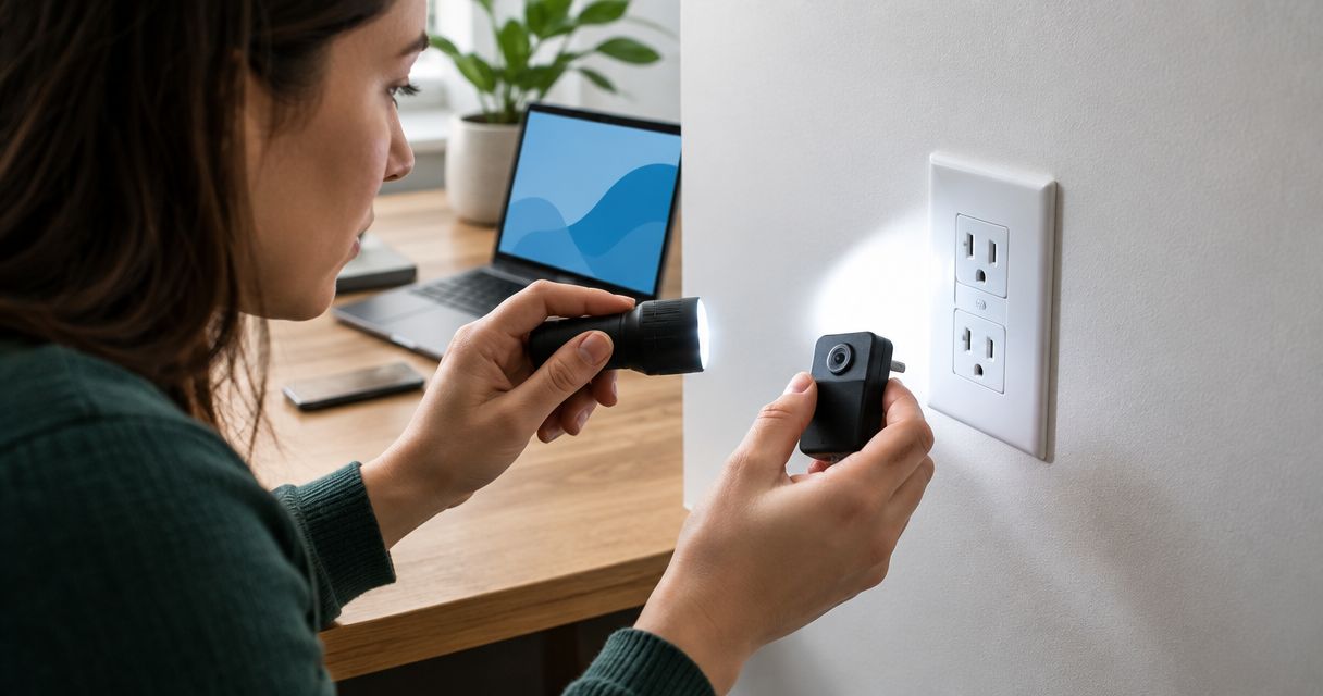 How to find a hidden camera in a wall outlet or charger